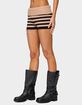 EDIKTED Saphi Striped Foldover Knit Shorts image number 2