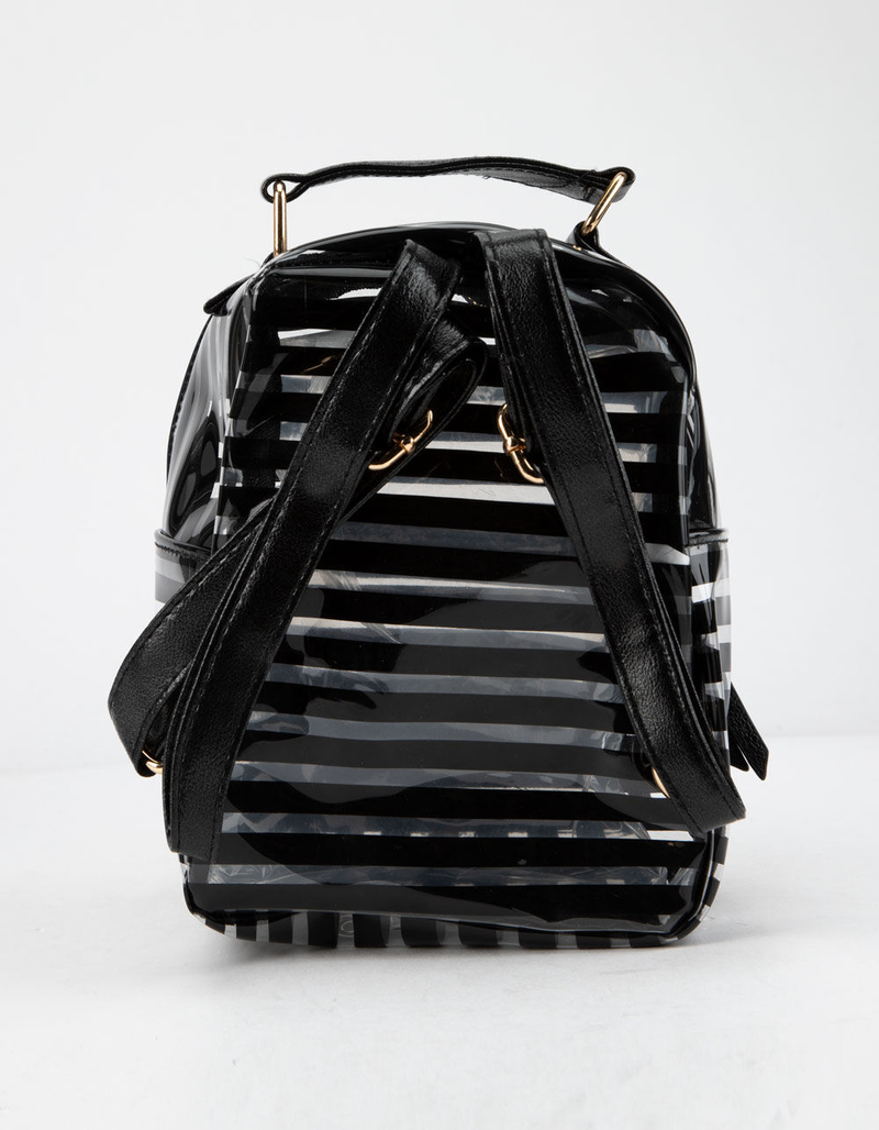 Clear Black Stripe Mini Backpack image number 2