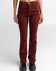 BDG Urban Outfitters Burgundy Corduroy Flare Womens Pants image number 2