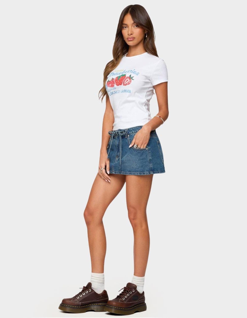 EDIKTED Fresh Strawberries Graphic Tee image number 3
