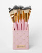 BH COSMETICS 12 Piece Pink Studded Brushes & Brush Holder image number 1