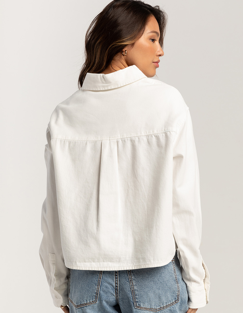 RSQ Womens Denim Crop Shirt image number 4