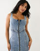 TRUE RELIGION Faded Terry Zip Womens Mini Dress image number 2