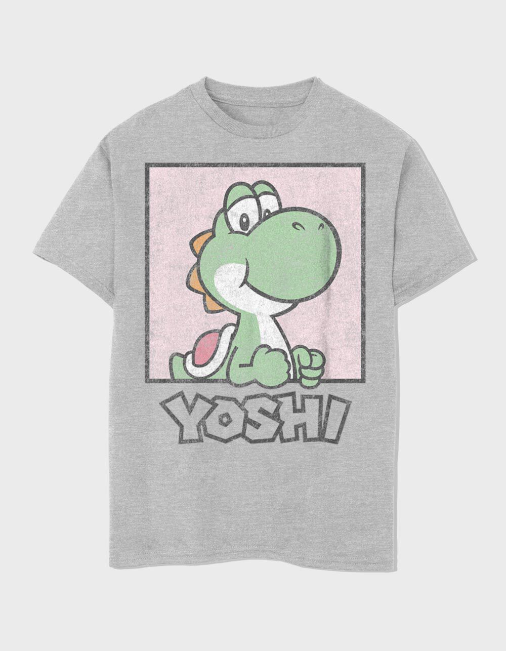 NINTENDO Yoshi Square Unisex Kids Tee - HEATHER GRAY - XL | Tillys