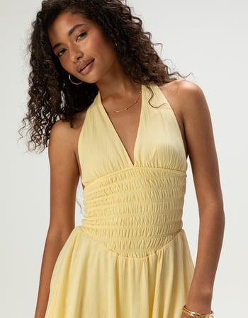 RSQ Womens Drop Waist Halter Dress Alternative Image