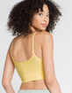 FULL TILT Basic Seamless Yellow Bralette image number 3