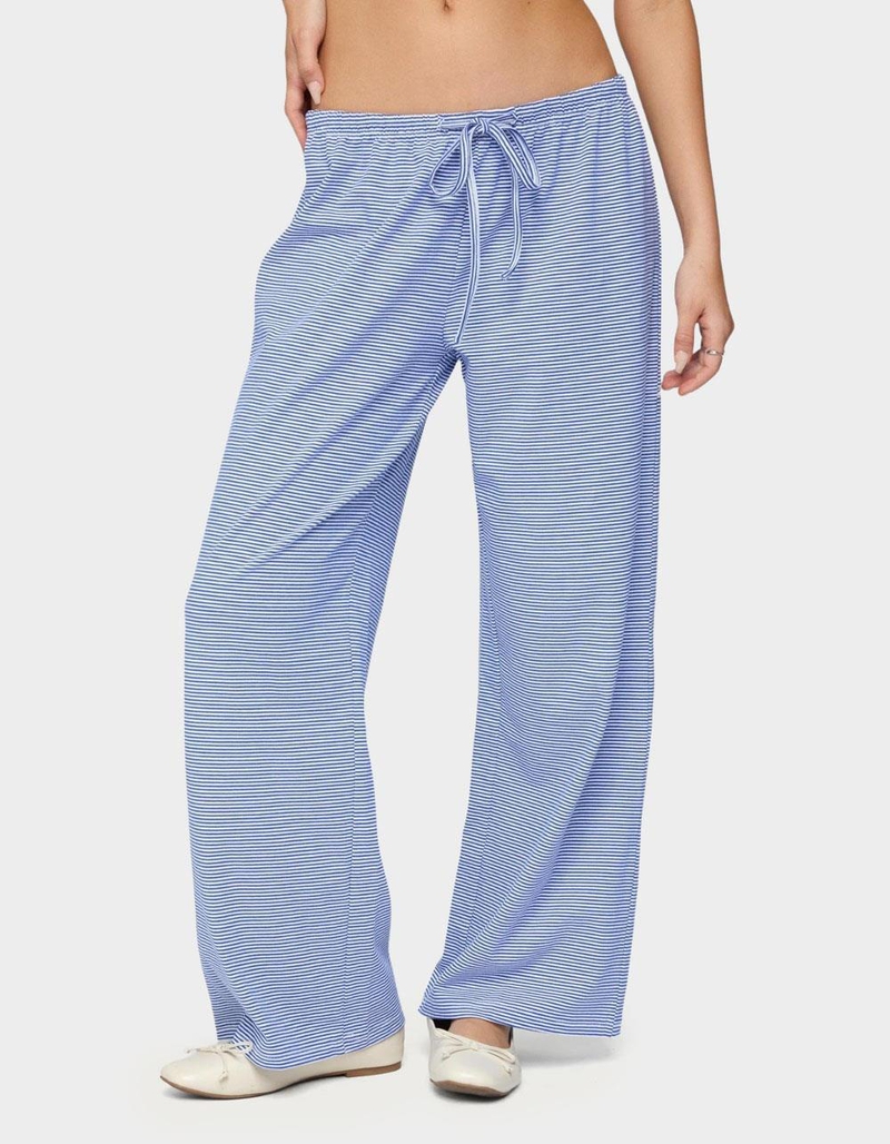 EDIKTED Petite Olivia Striped Loose Fit Pants image number 0
