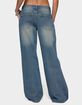 EDIKTED Ronny Curved Stitch Low Rise Jeans image number 3
