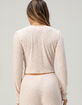 FULL TILT Pointelle Floral Lace Trim Long Sleeve Tee image number 4