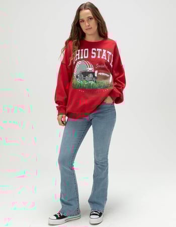 GAMEDAY SOCIAL Ohio State Buckeyes Womens Crewneck Sweatshirt Alternative Image