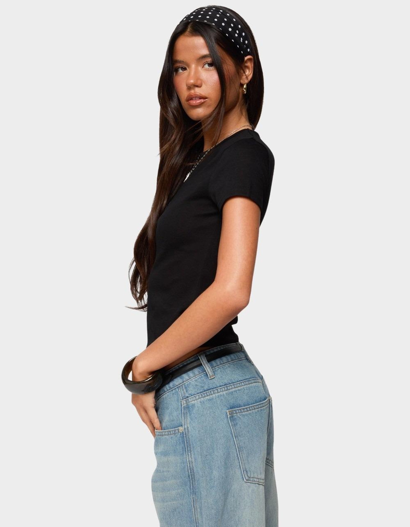 EDIKTED Nikkey Semi Sheer Tee image number 2