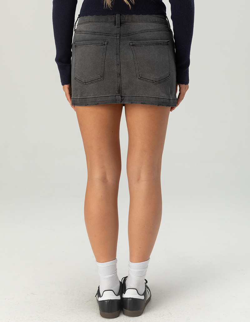 RSQ Womens Low Rise Denim Mini Skirt - WASHED BLACK