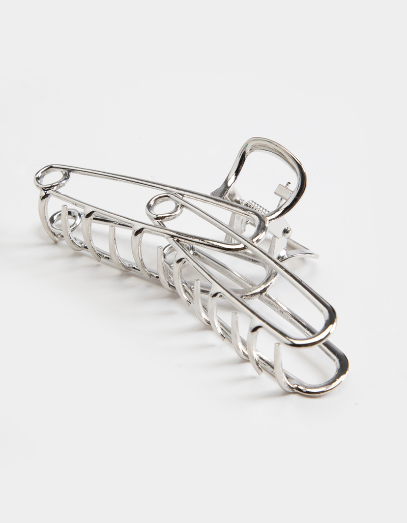 FULL TILT Safety Pin Metal Claw Hair Clip image number 0
