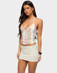 EDIKTED Raquel Sequin Striped Halter Top image number 2