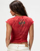 AFFLICTION Ginger Womens Mesh Raglan Tee image number 4