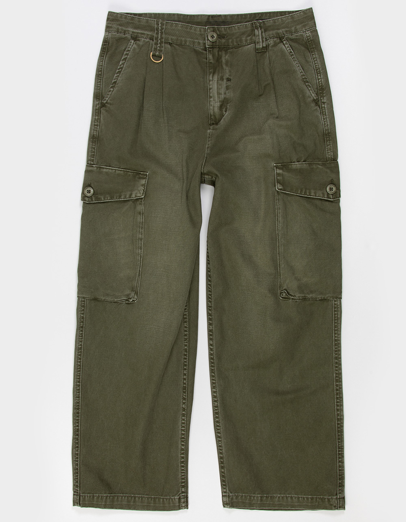 THRILLS Issued Big Slacker Mens Baggy Cargo Pants DK GREEN Tillys