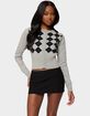 EDIKTED Noya Argyle Knit Cardigan image number 1