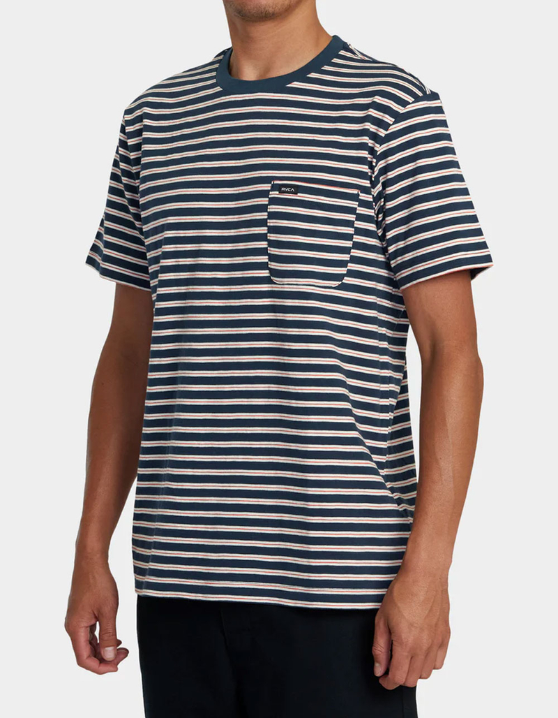 RVCA Magnolia Mens Stripe Pocket Tee image number 3