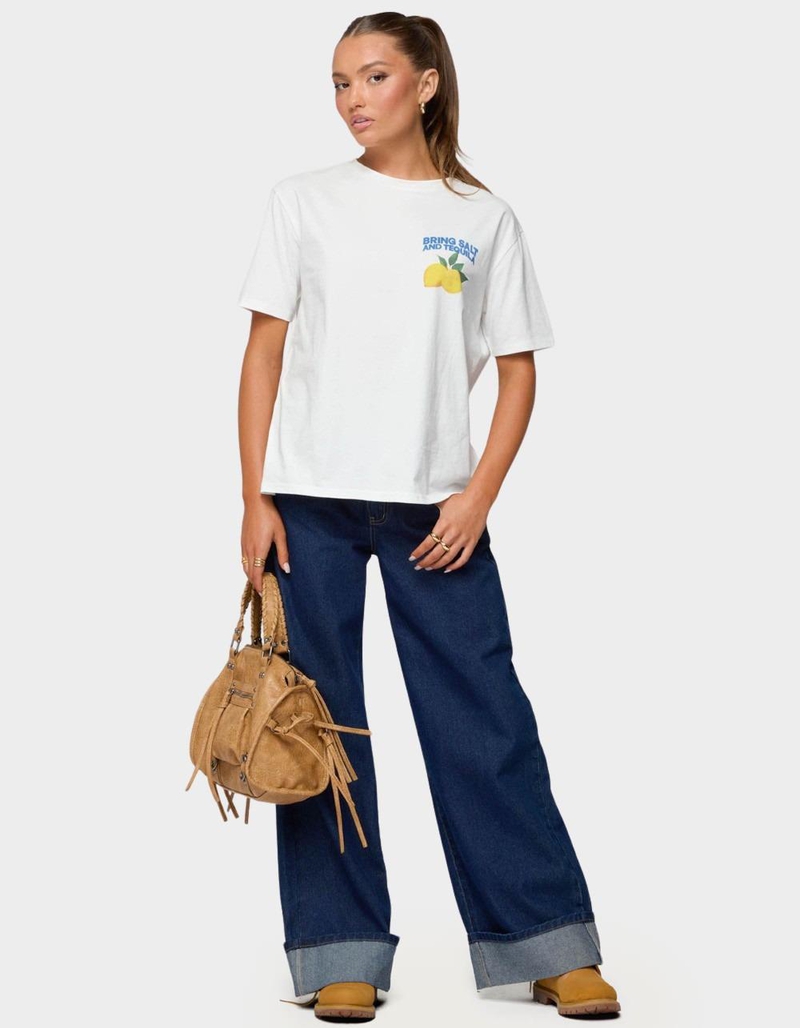 EDIKTED Let's Make Margs Oversized Tee image number 4