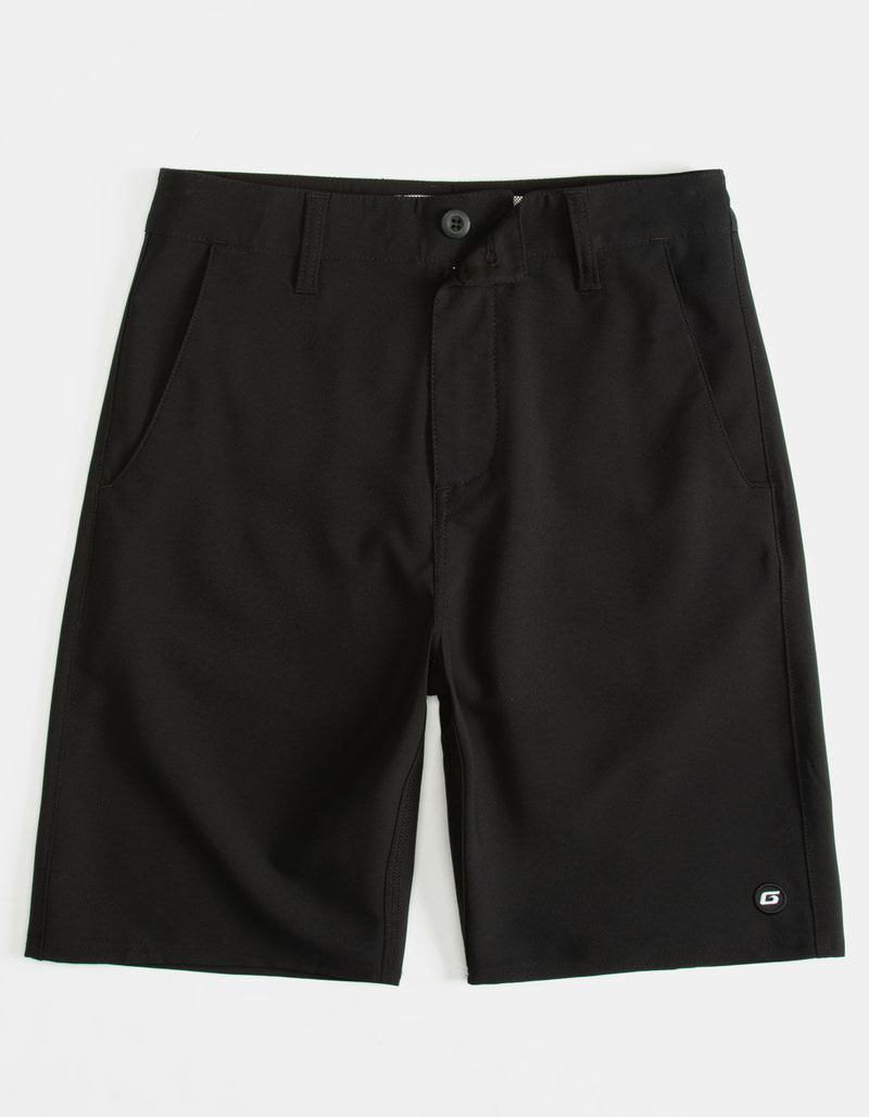 GROM Off Road Black Boys Hybrid Shorts image number 0