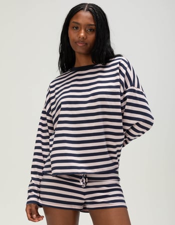 FULL TILT Stripe Womens Long Sleeve Tee Primary Image