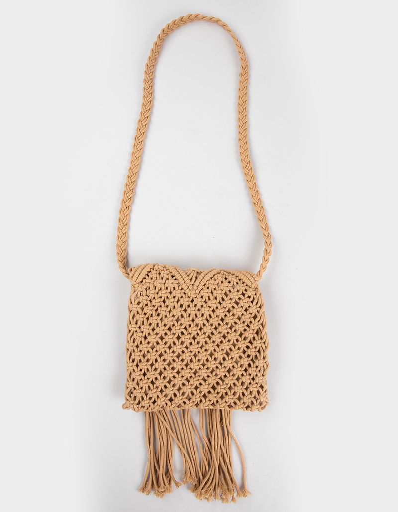 Crochet Fringe Tote Bag image number 7