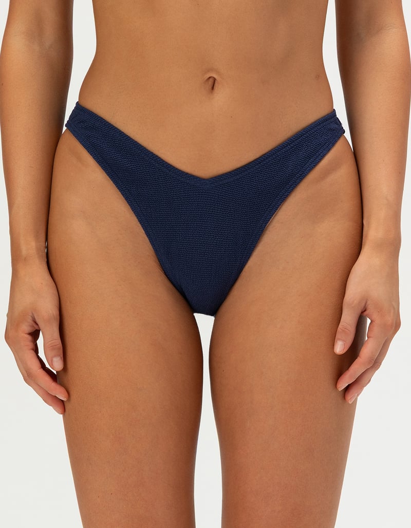 DAMSEL Texture High Leg Bikini Bottoms image number 2