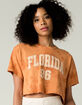 FULL TILT Florida Washed Womens Crop Tee image number 1