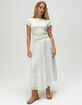 BOZZOLO Womens Boat Neck Tee image number 2