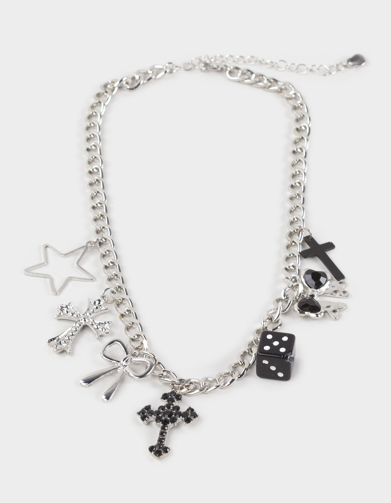 FULL TILT Cross/Star/Bow Charm Necklace image number 0