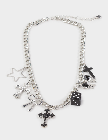 FULL TILT Cross/Star/Bow Charm Necklace Primary Image