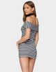 EDIKTED Zivi Fold Over Striped Mini Dress image number 3