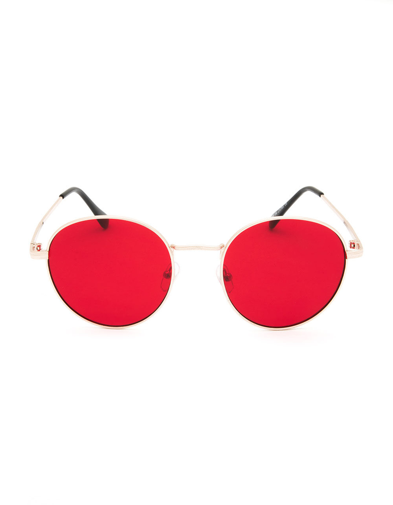 FULL TILT Round Red Sunglasses image number 1