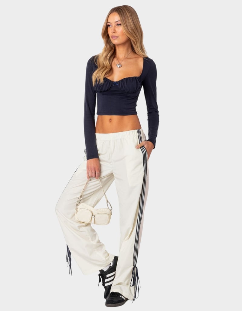 EDIKTED Remy Ribbon Track Pants image number 1