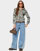 EDIKTED Genna Contrast Panel Low Rise Jeans image number 5