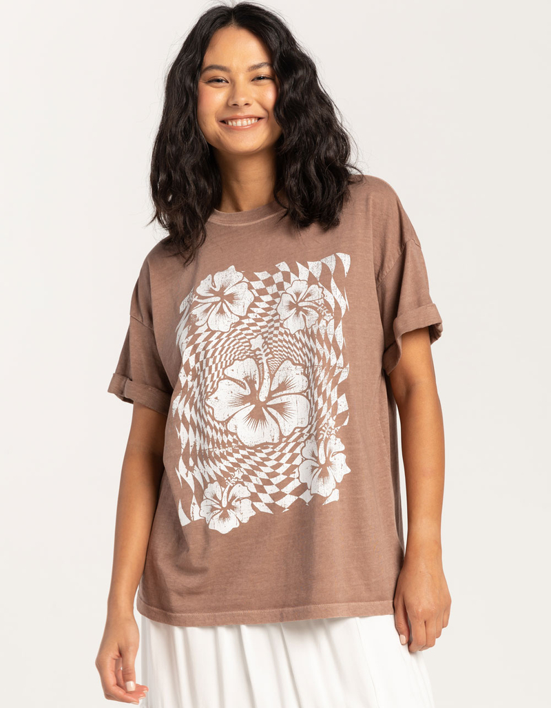 GIRL DANGEROUS Hibiscus Womens Boyfriend Tee image number 0
