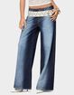 EDIKTED Ema Bleach Washed Low Rise Jeans image number 1
