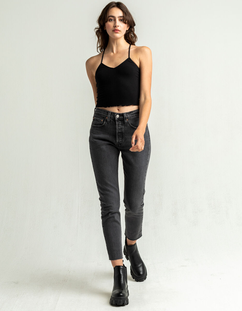 BOZZOLO Soft Rib Womens Black Cami image number 3