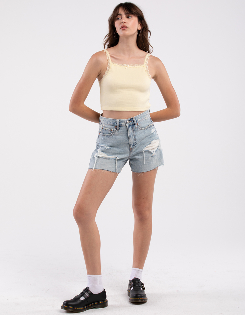 DAZE DENIM KO Womens High Rise Loose Denim Shorts image number 3