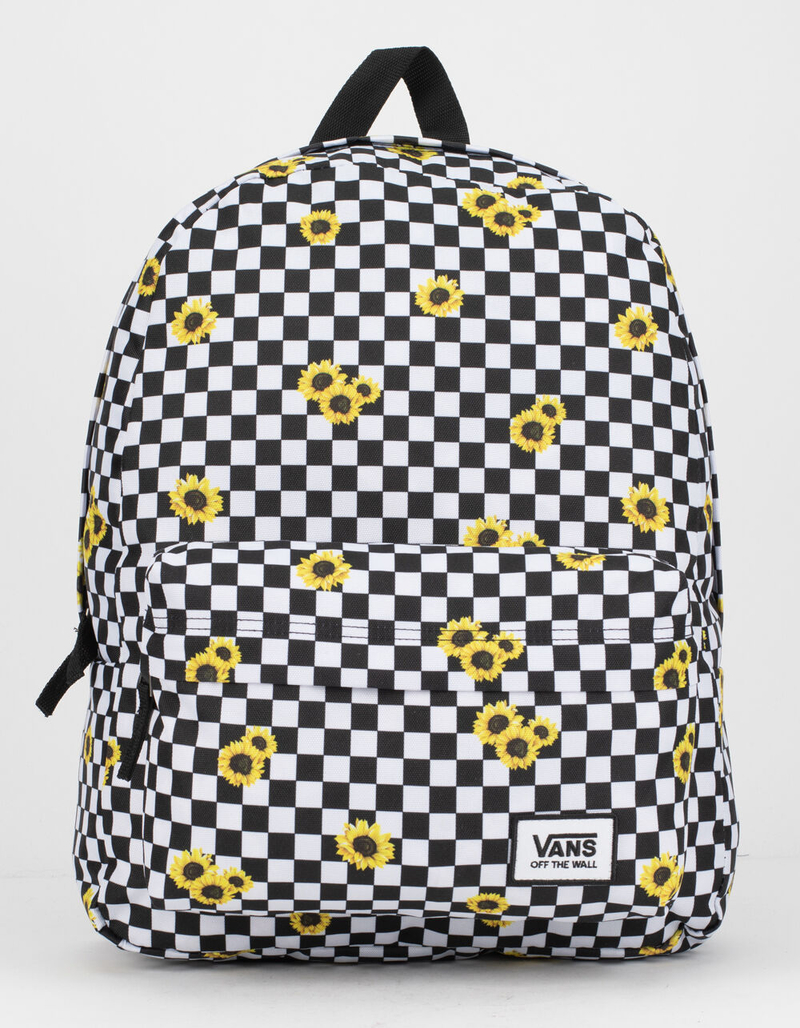 VANS Realm Sunflower Checkerboard Backpack image number 0