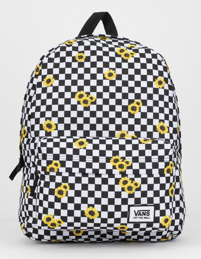 Vans Realm Sunflower Backpack Outlet Checkered Sunflower Vans