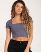FULL TILT Seamless Square Neck Womens Crop Top image number 4