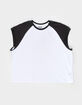 RSQ Mens Cropped Raglan Muscle Tee image number 1