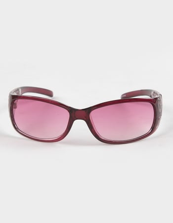 RSQ Rectangle Wrap Floral Print Sunglasses Alternative Image