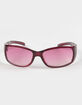 RSQ Rectangle Wrap Floral Print Sunglasses image number 2