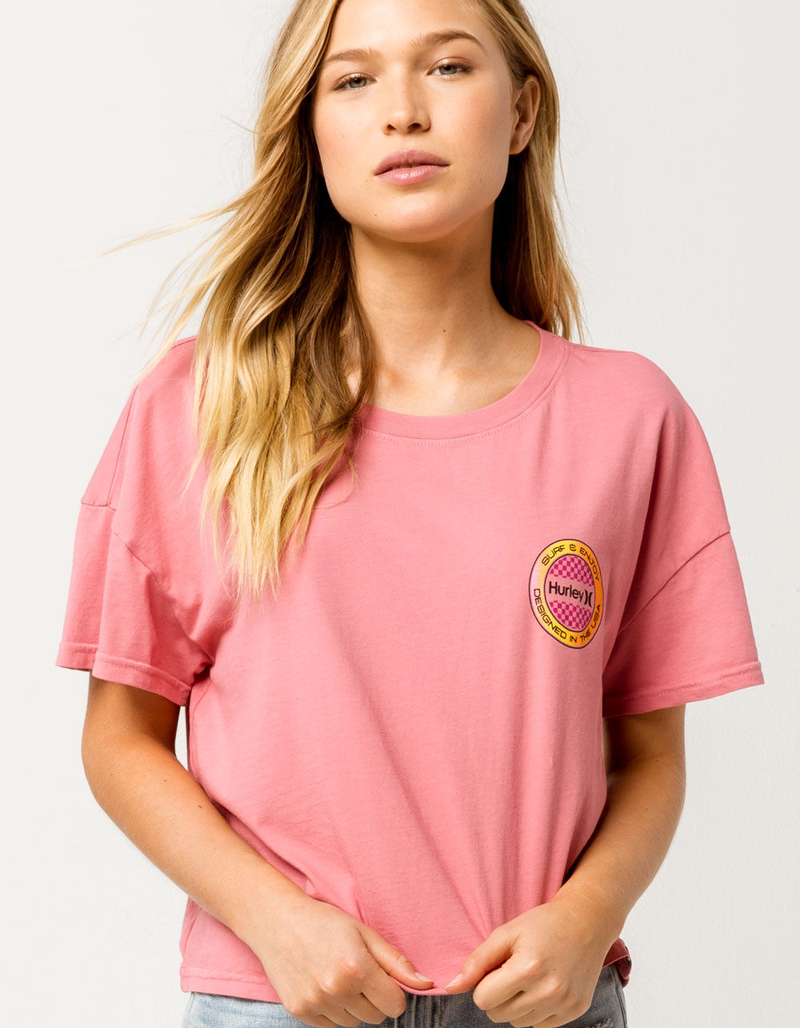 HURLEY Circle Check Flouncy Womens Color Changing Tee image number 1