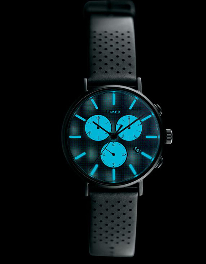 TIMEX Fairfield Chronograph Supernova 41mm Leather Strap Watch image number 3