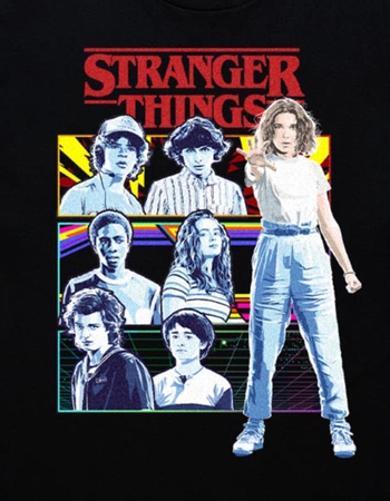 STRANGER THINGS Group Panel Unisex Tee Alternative Image