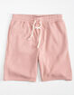 BROOKLYN CLOTH Solid Fleece Mens Dusty Pink Sweat Shorts image number 1