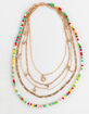FULL TILT Layered Beaded Sun Necklace image number 1